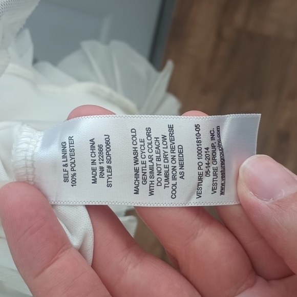 Zunie girl's pink and brown floral print ruffled hem dress up dress size 12 - Picture 6 of 9